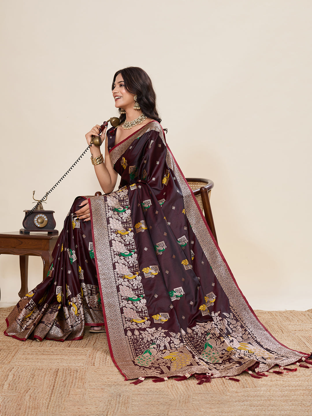 Urban Pallu Woven Design Silk Blend Party Saree