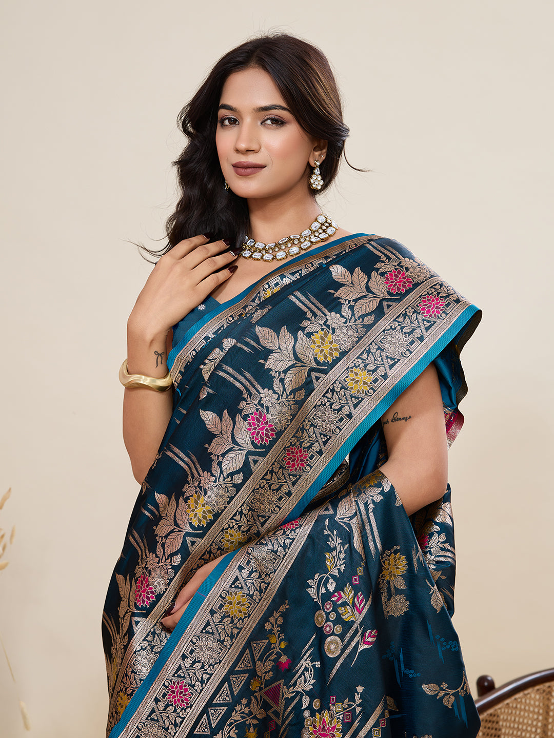 Urban Pallu Woven Design Silk Blend Party Saree