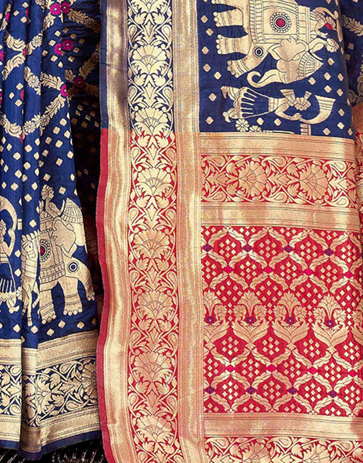Urban Pallu Woven Design Silk Blend Festive Saree