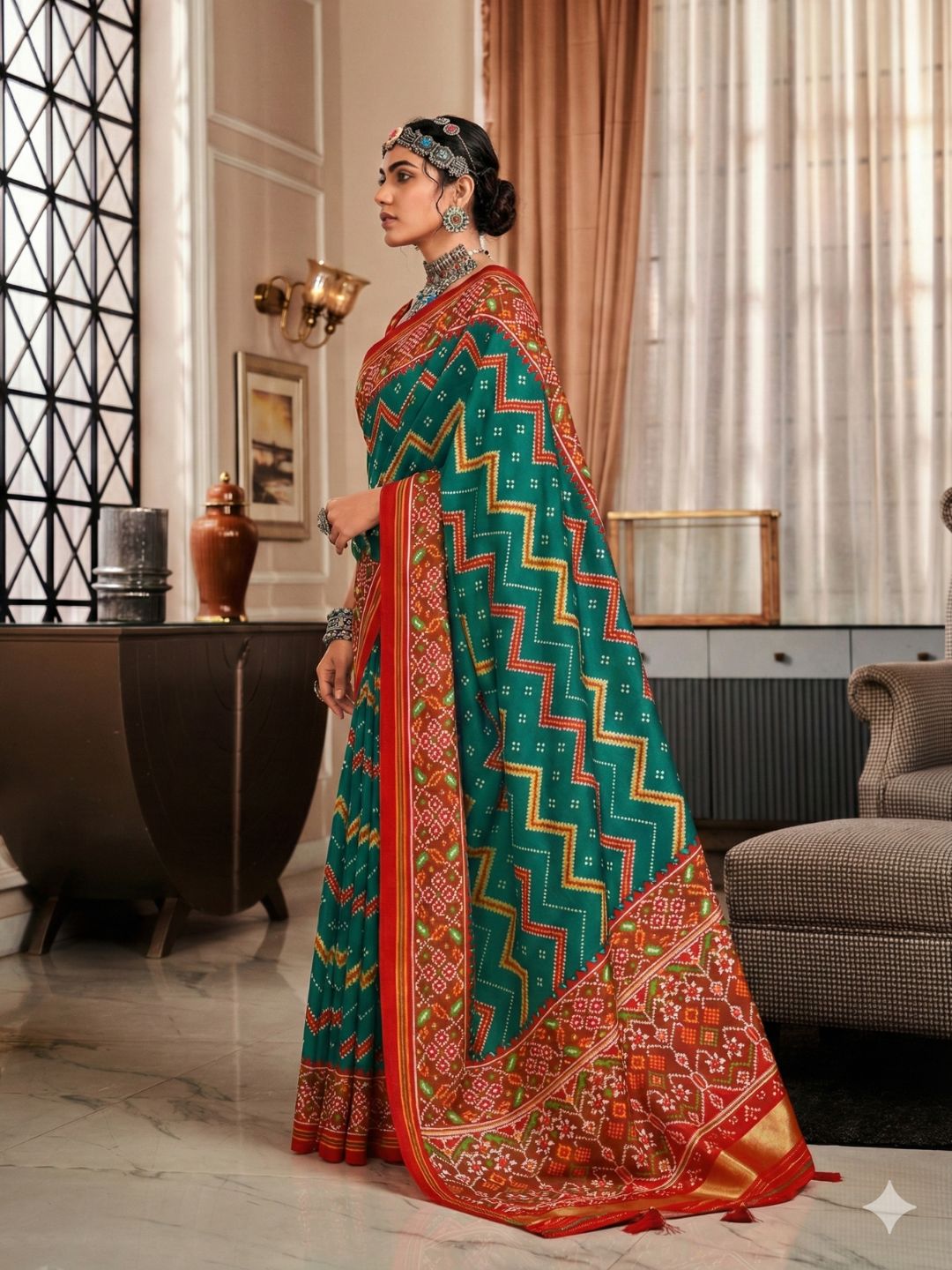 Urban Pallu Woven Design Cotton Blend Daily Saree