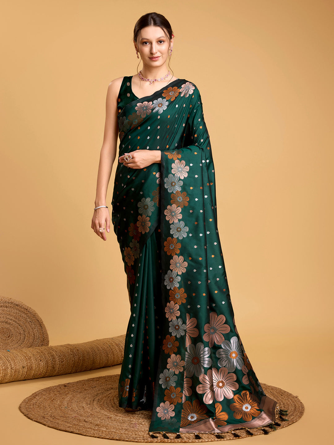 Urban Pallu Woven Design Silk Blend Party Saree