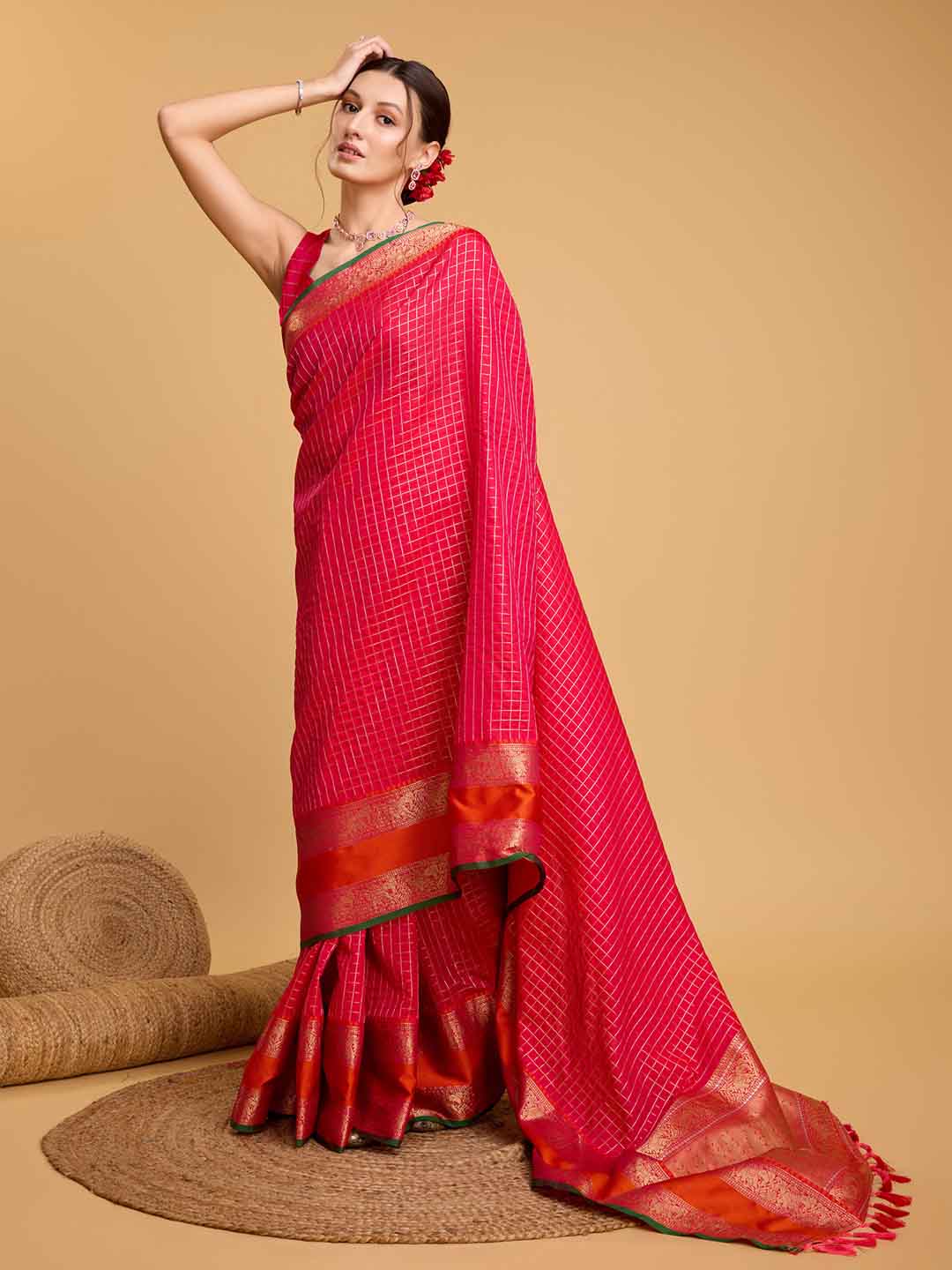 Urban Pallu Woven Design Silk Blend Party Saree