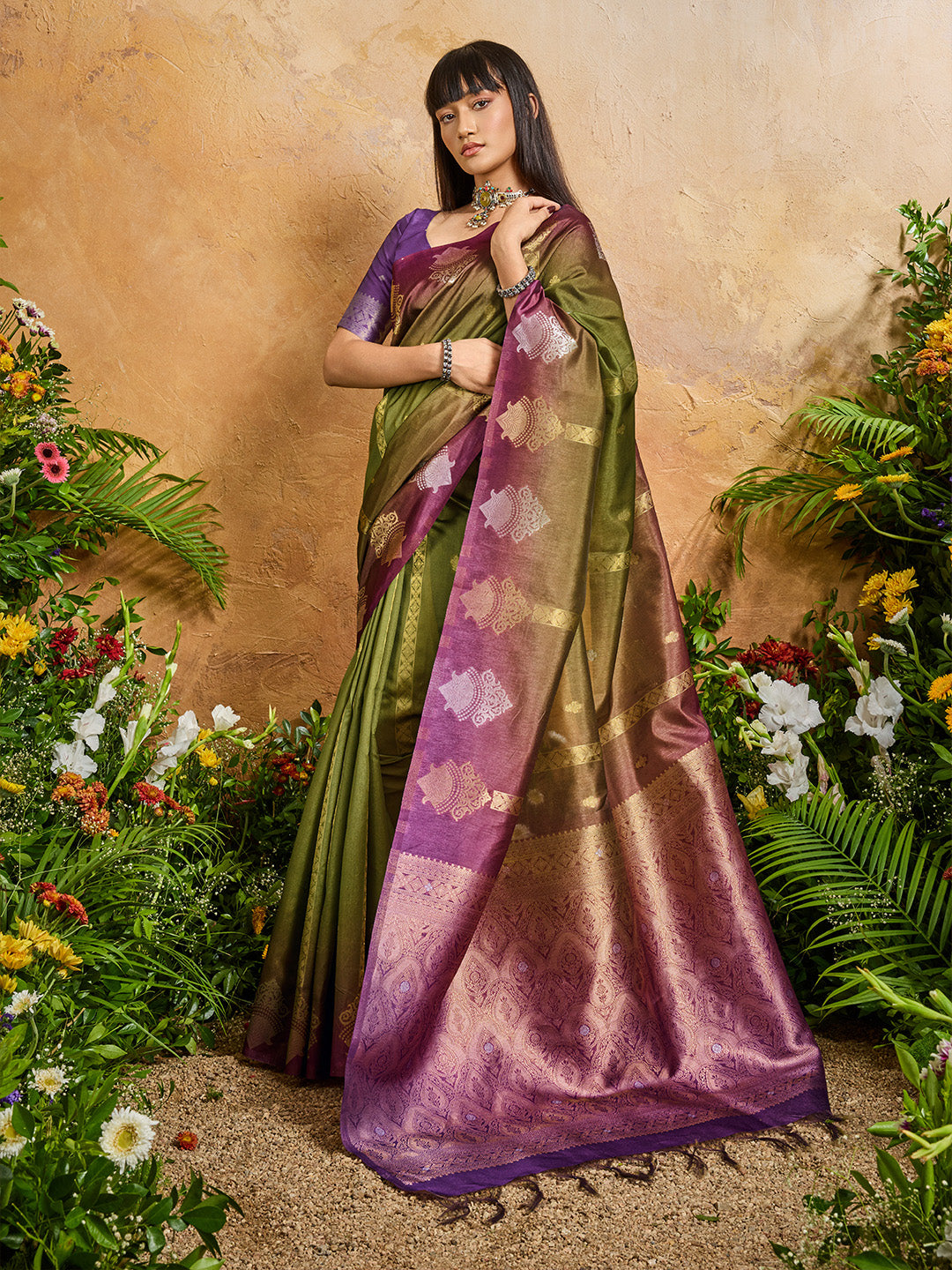 Urban Pallu Printed Silk Cotton Traditional Saree