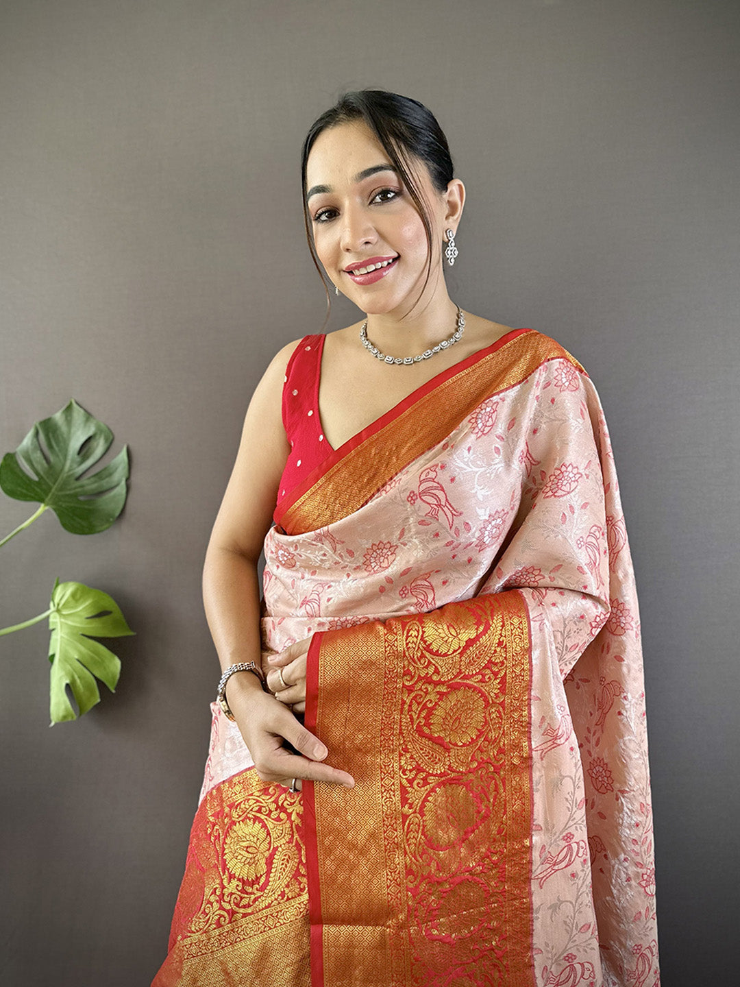 Urban Pallu Woven Design Silk Blend Traditional Saree