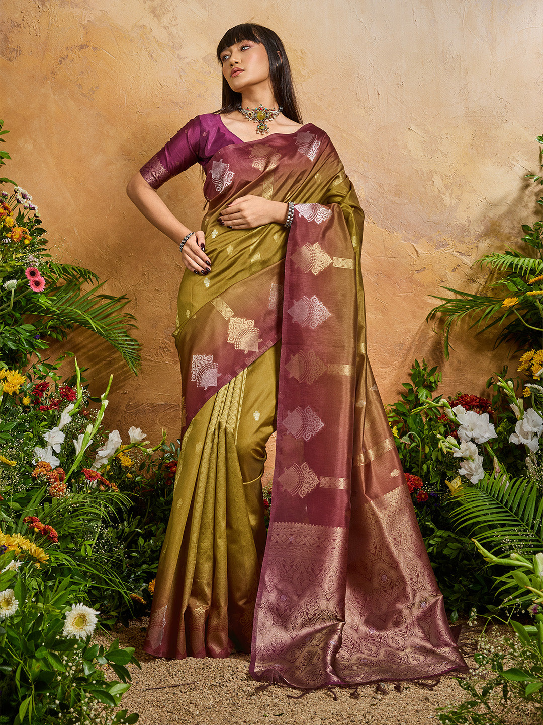 Urban Pallu Printed Silk Cotton Traditional Saree