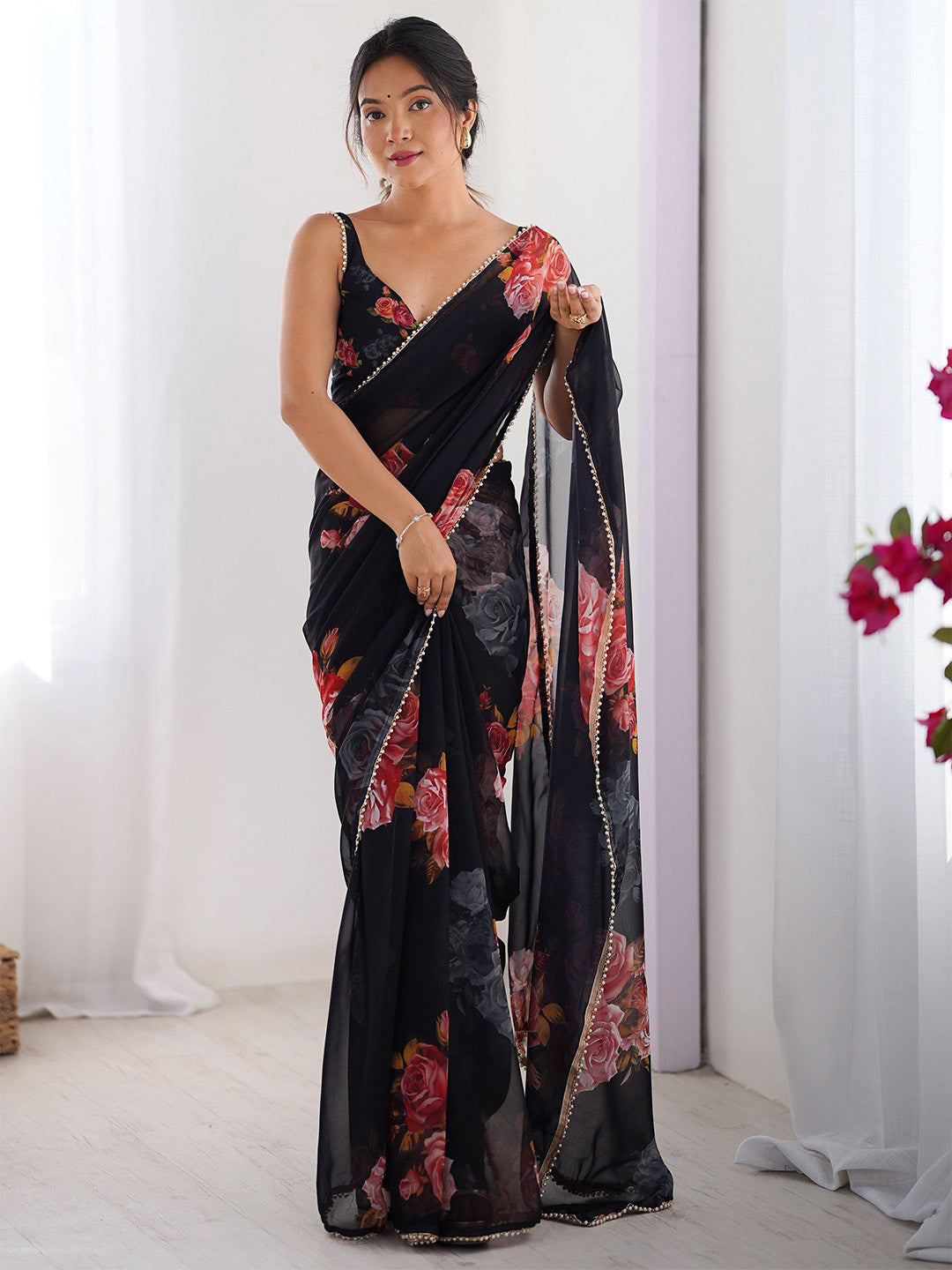 Urban Pallu Printed Pure Chiffon Daily Saree