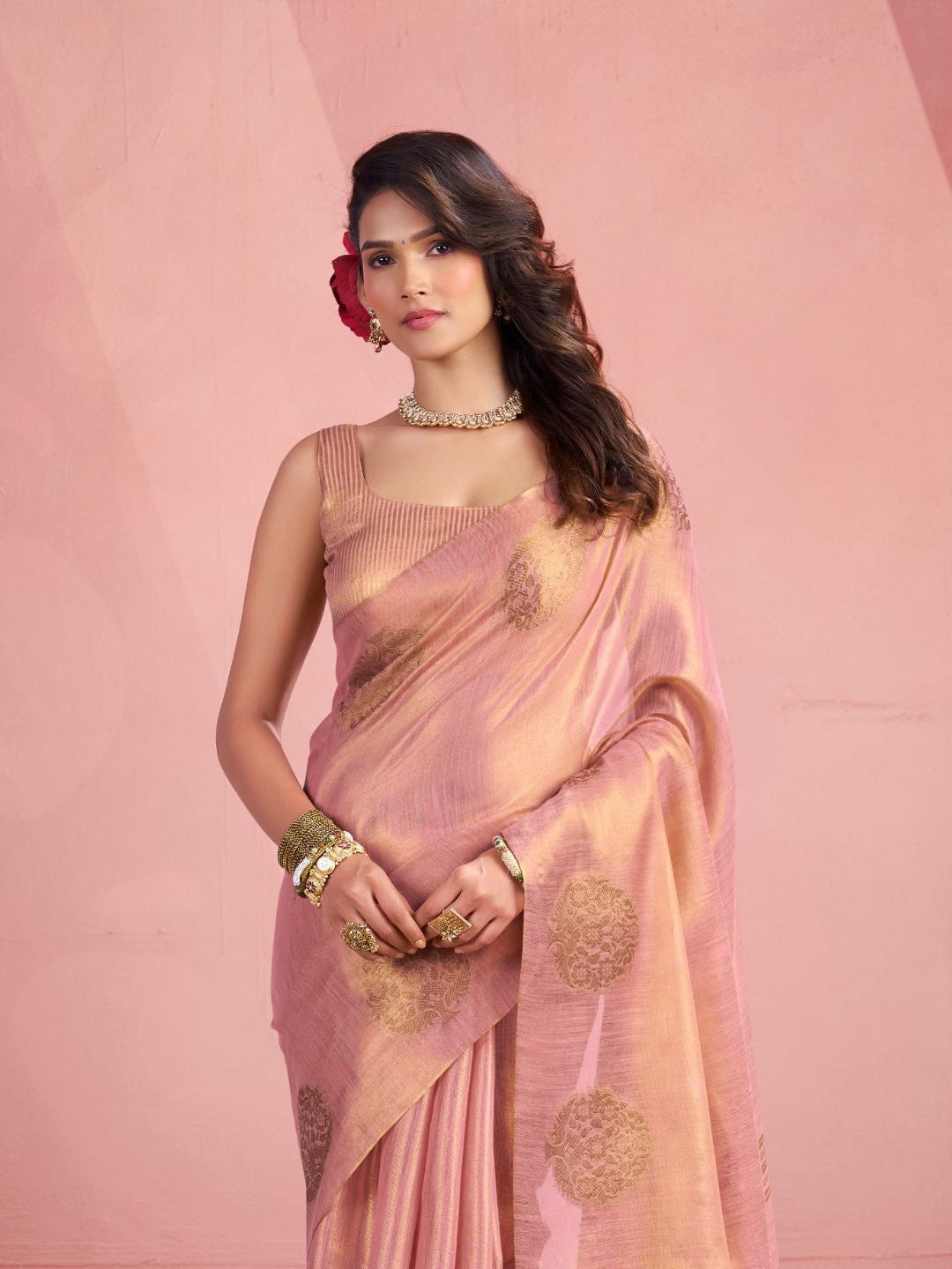 Urban Pallu Woven Design Silk Blend Traditional Saree