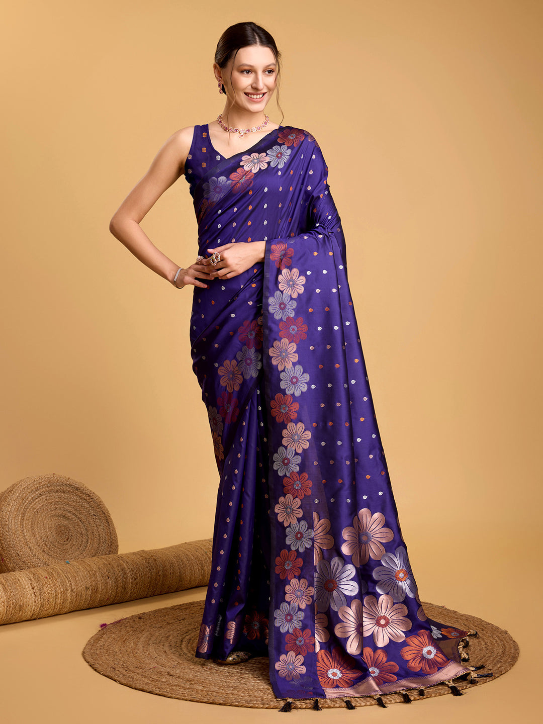 Urban Pallu Woven Design Silk Blend Party Saree