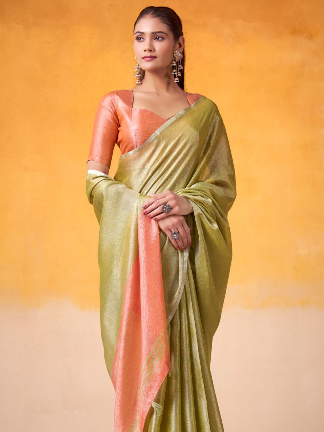 Urban Pallu Woven Design Cotton Blend Daily Saree