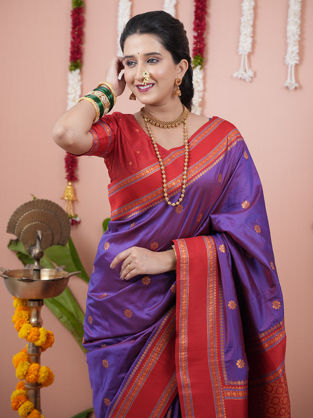 Urban Pallu Woven Design Silk Blend Traditional Saree
