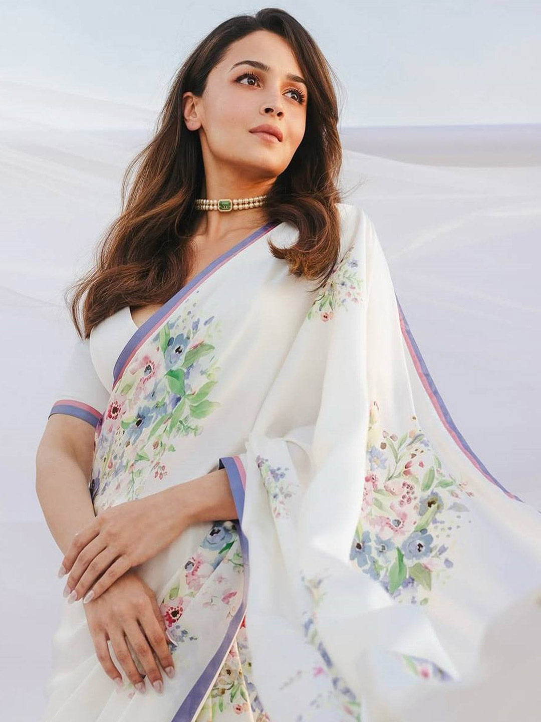 Urban Pallu Printed Poly Georgette Daily Saree