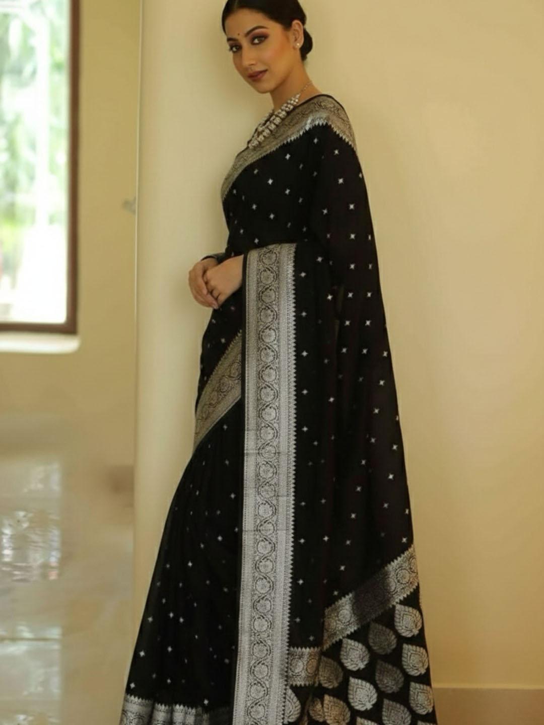 Urban Pallu Woven Design Silk Blend Traditional Saree