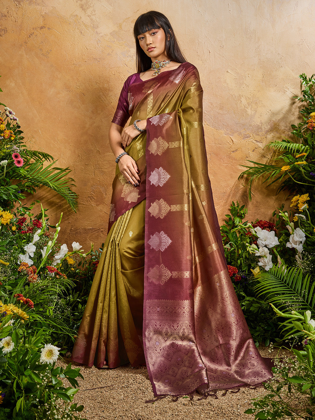 Urban Pallu Printed Silk Cotton Traditional Saree