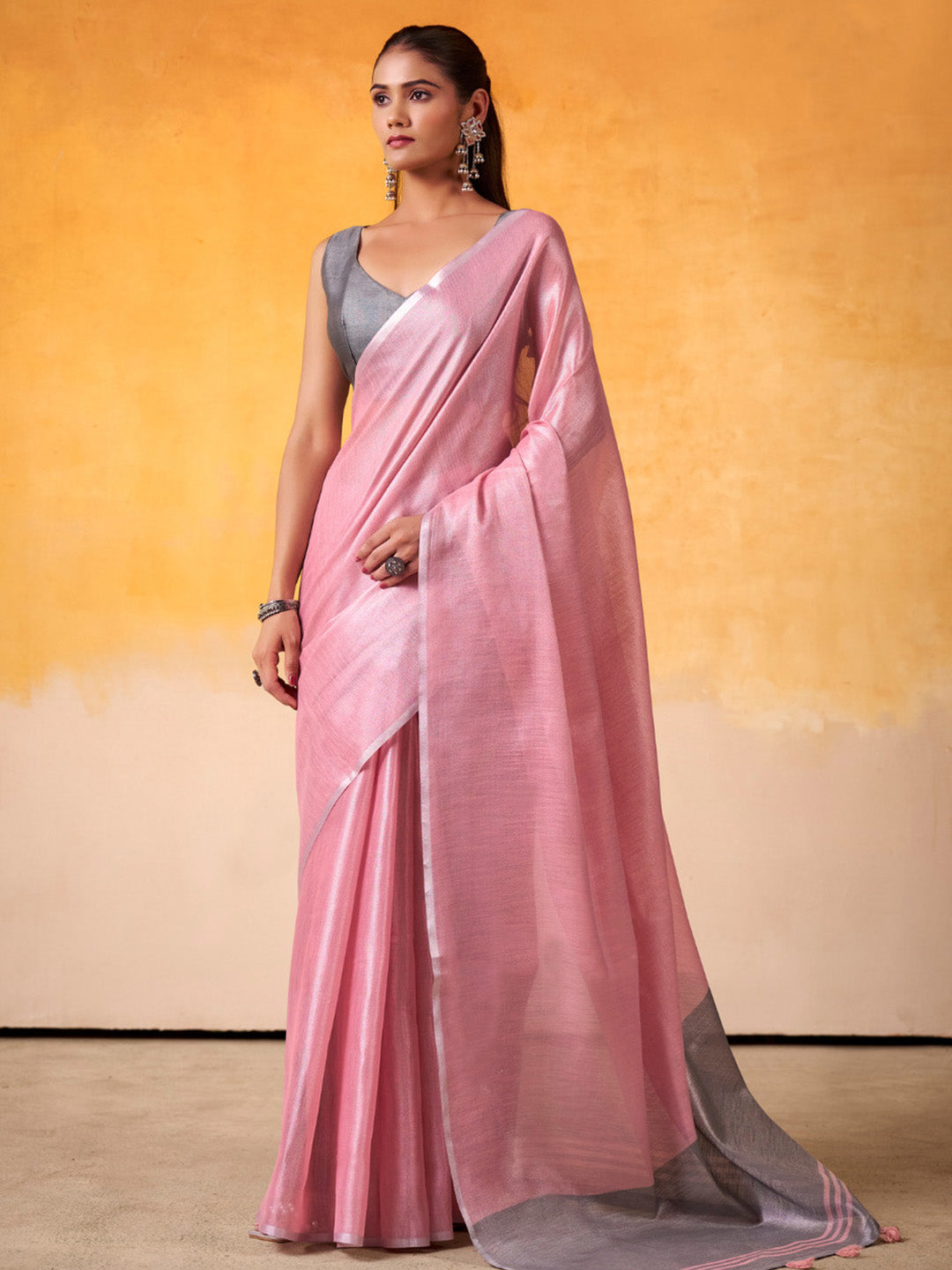 Urban Pallu Woven Design Cotton Blend Daily Saree