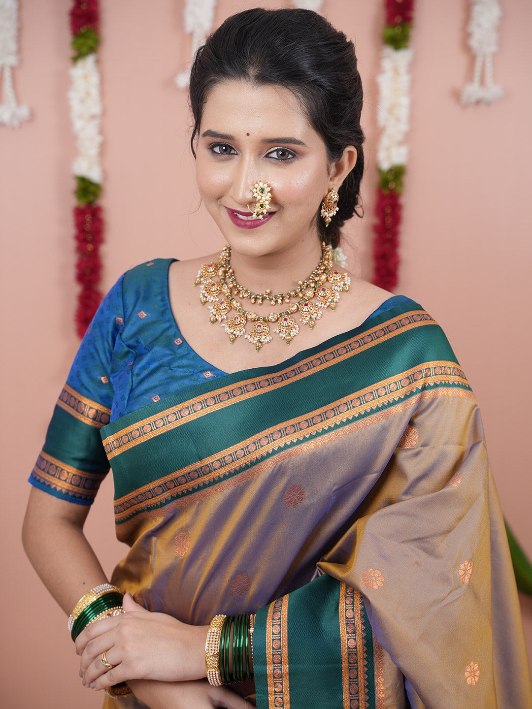 Urban Pallu Woven Design Silk Blend Traditional Saree