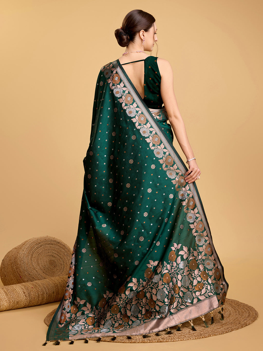Urban Pallu Woven Design Silk Blend Party Saree