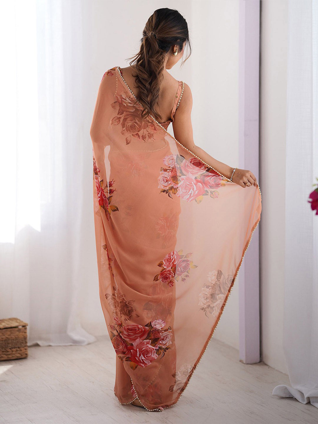 Urban Pallu Printed Pure Chiffon Daily Saree