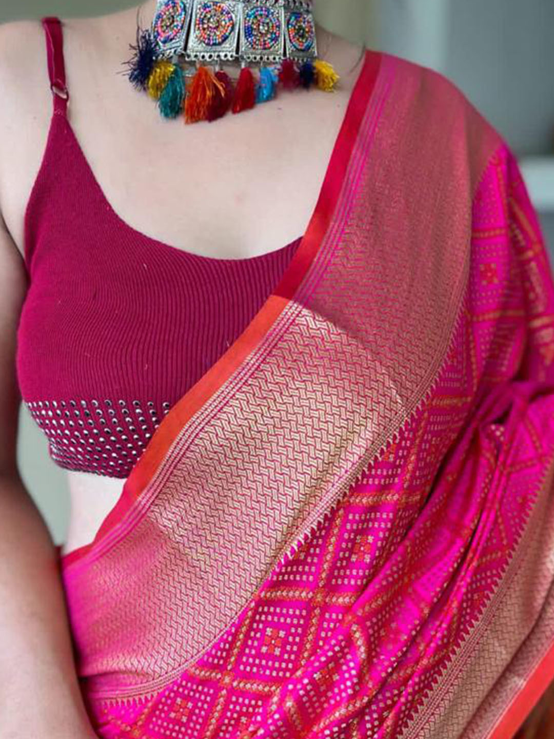 Urban Pallu Woven Design Silk Blend Party Saree