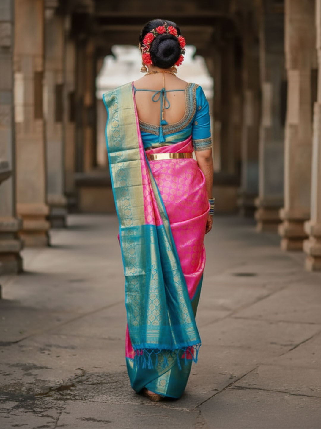 Urban Pallu Woven Design Silk Blend Traditional Saree