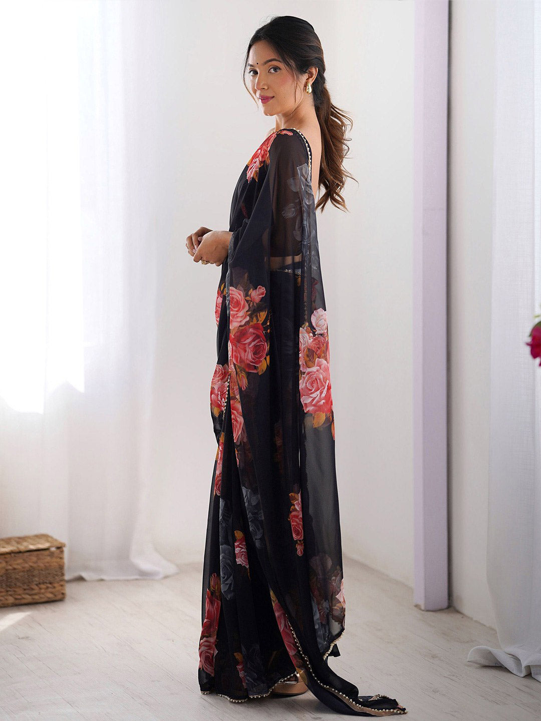 Urban Pallu Printed Pure Chiffon Daily Saree