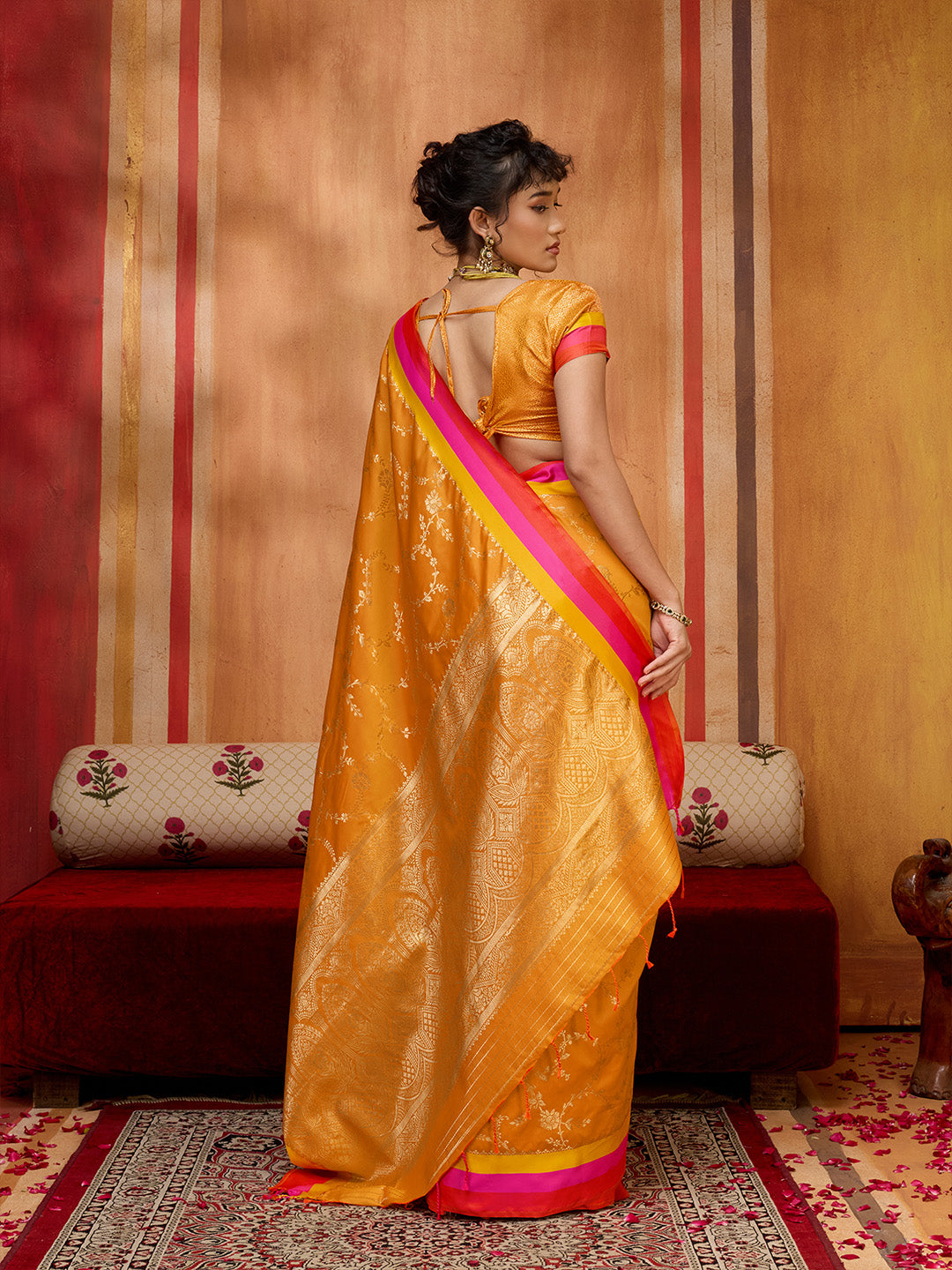 Urban Pallu Printed Silk Cotton Fusion Saree