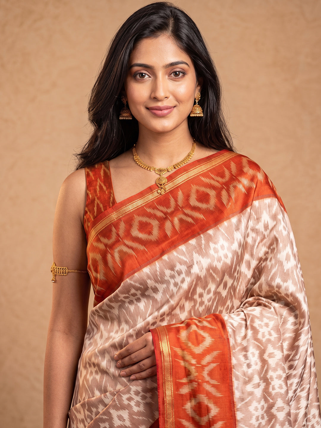 Urban Pallu Printed Silk Blend Festive Saree