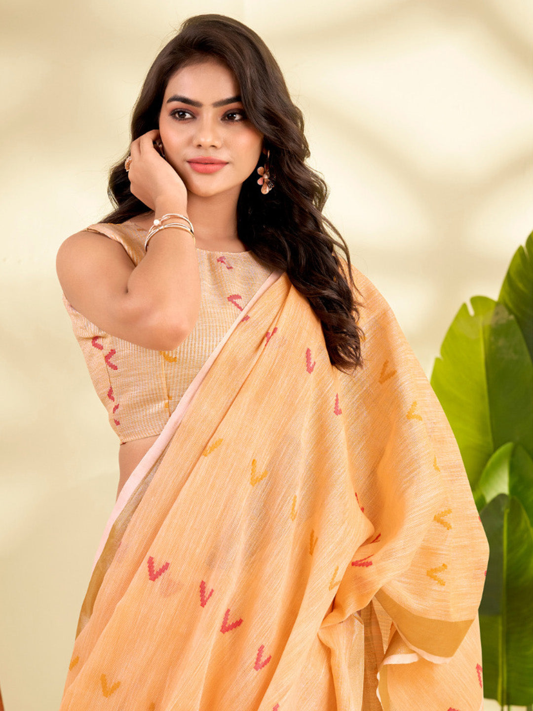 Urban Pallu Woven Design Cotton Blend Daily Saree