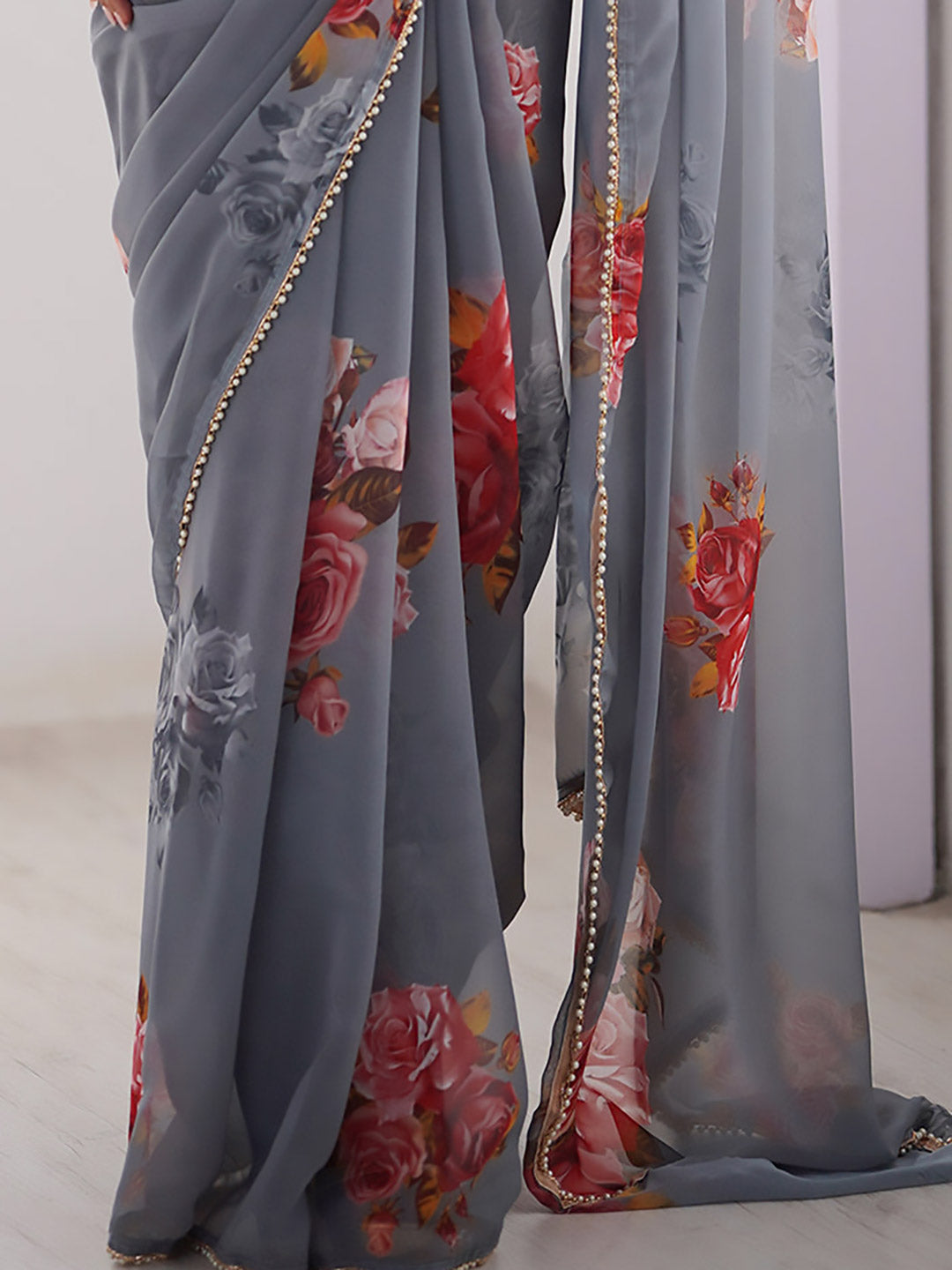 Urban Pallu Printed Pure Chiffon Daily Saree