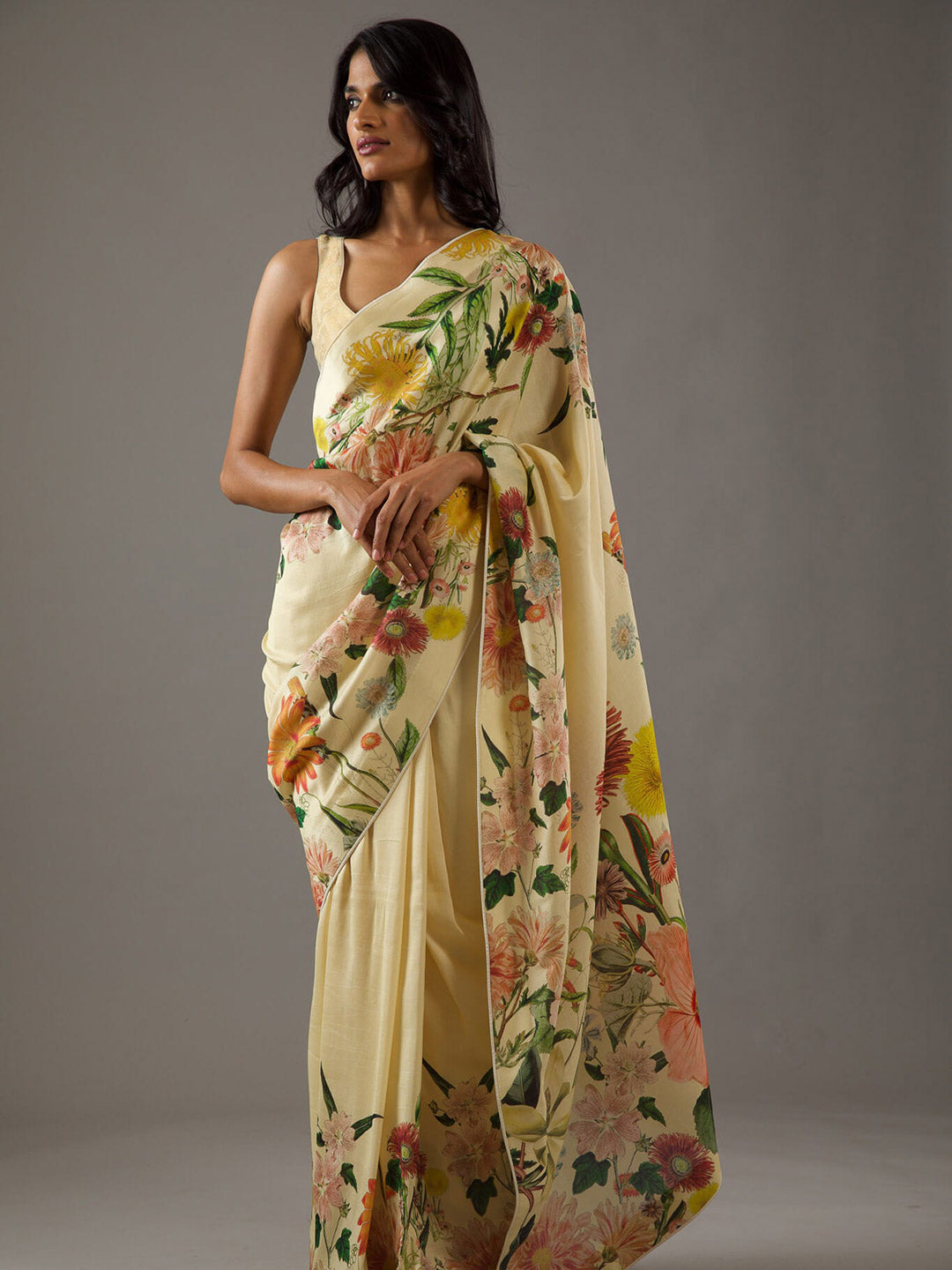 Urban Pallu Printed Poly Georgette Daily Saree
