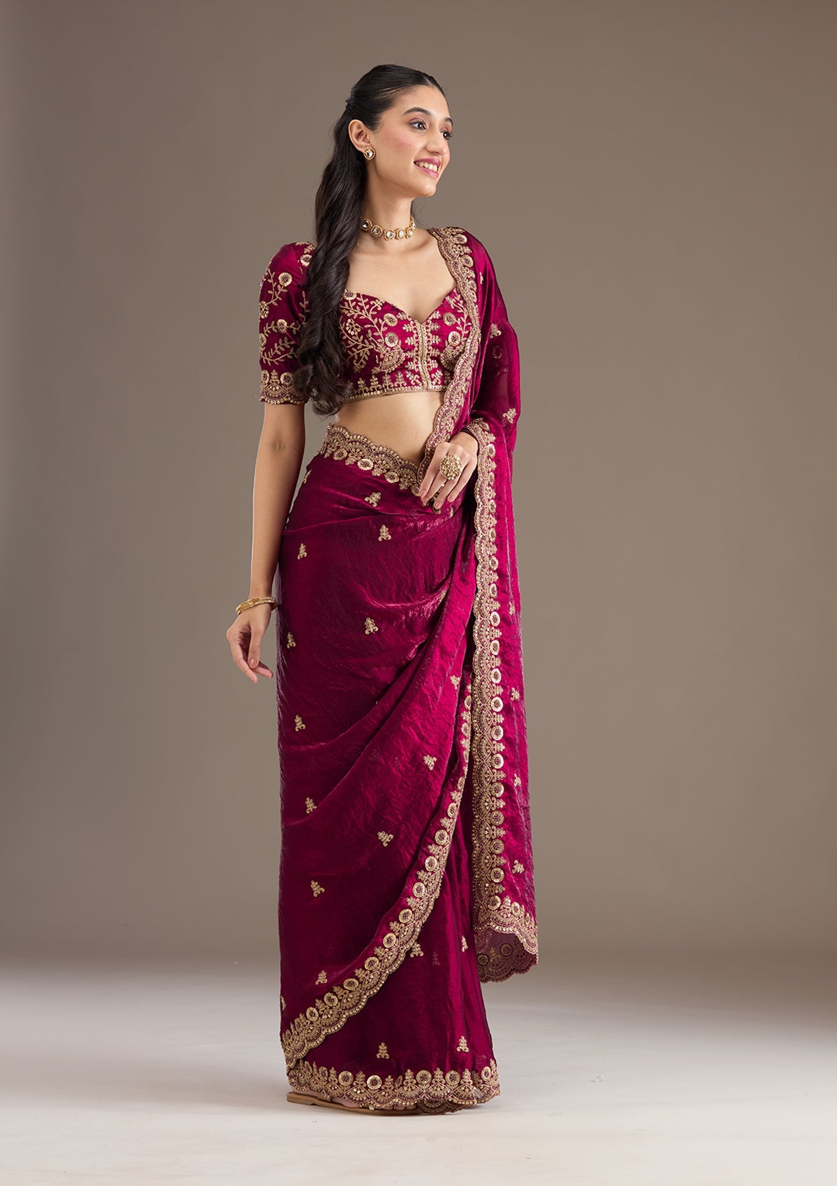 Urban Pallu Embellished Art Silk Festive Saree