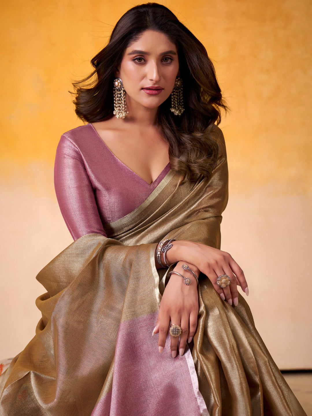Urban Pallu Woven Design Cotton Blend Daily Saree