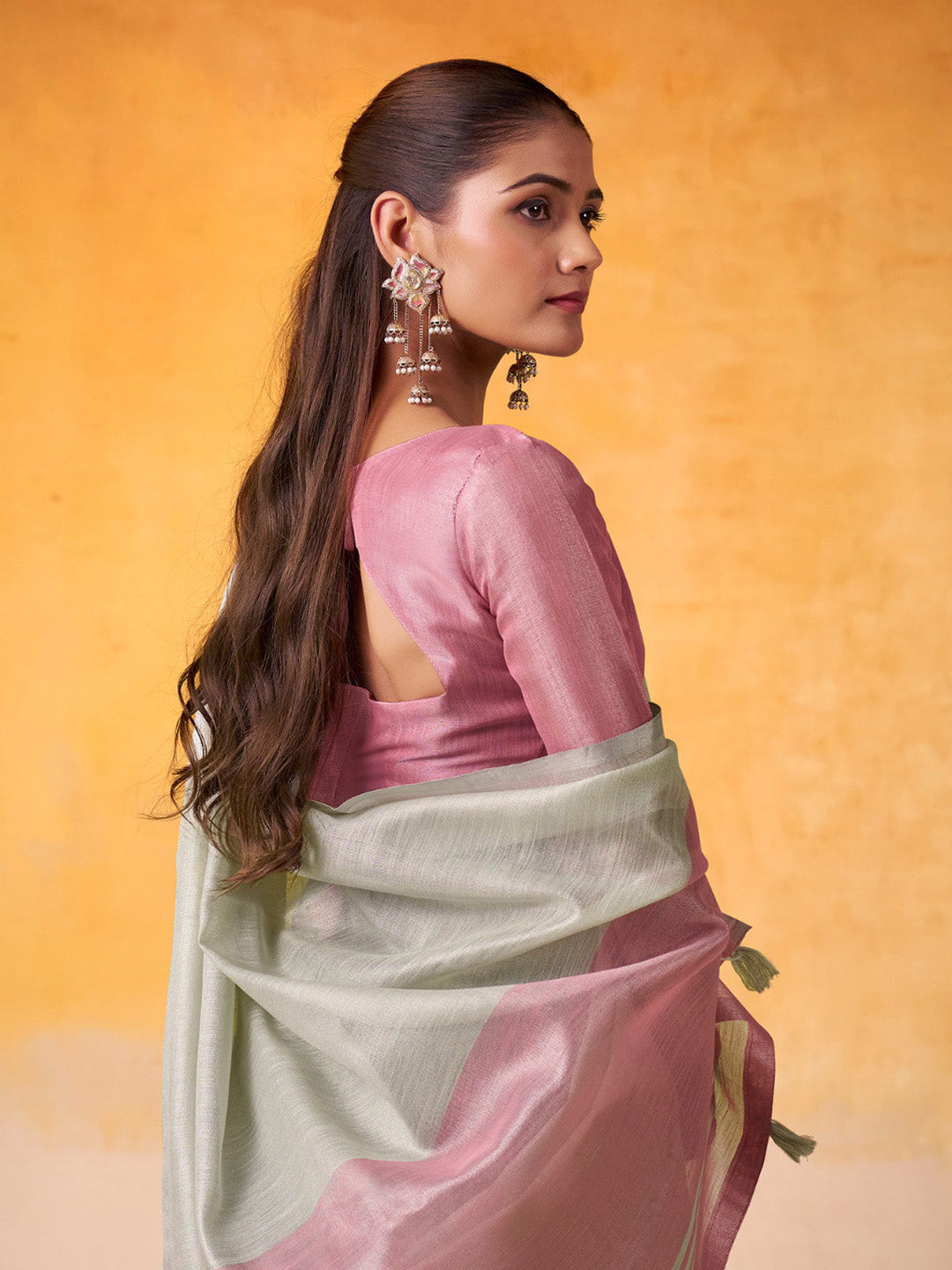 Urban Pallu Woven Design Cotton Blend Daily Saree