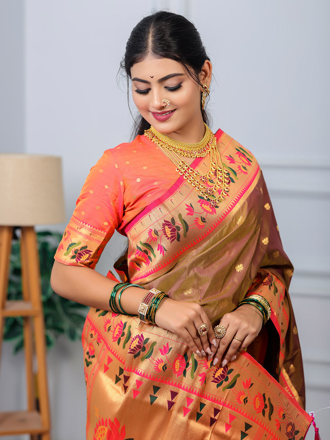 Urban Pallu Woven Design Silk Blend Traditional Saree