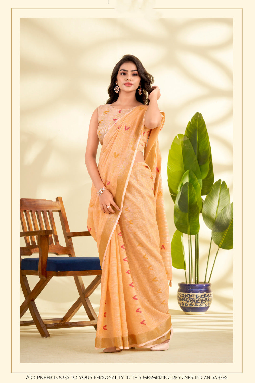 Urban Pallu Woven Design Cotton Blend Daily Saree