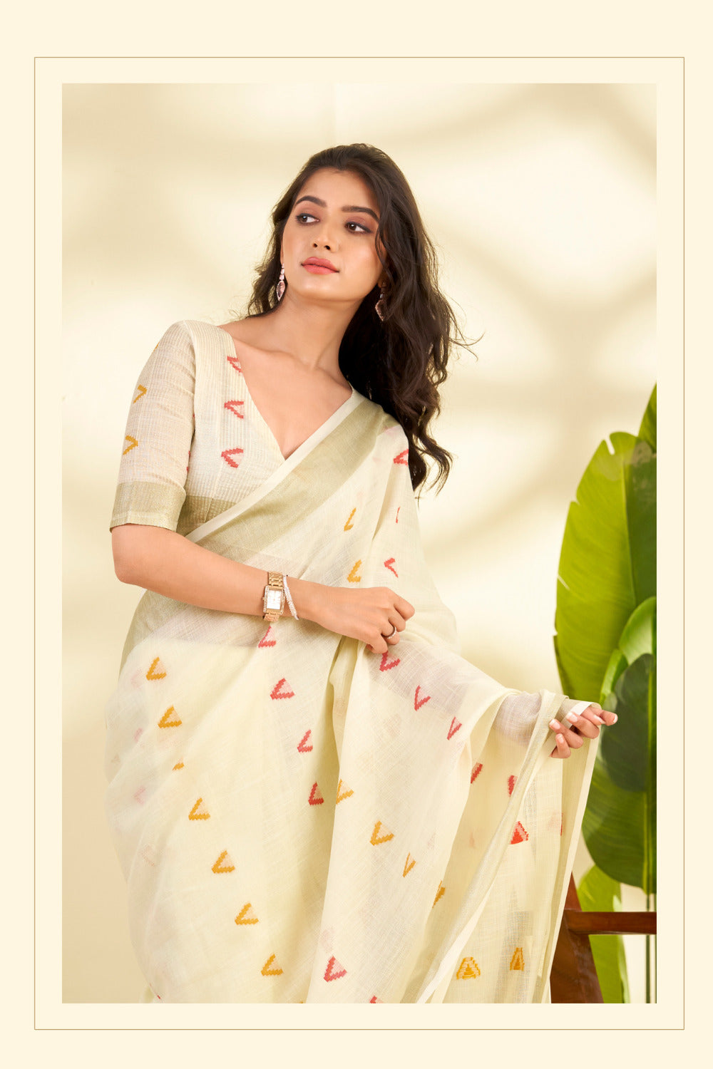 Urban Pallu Woven Design Cotton Blend Daily Saree