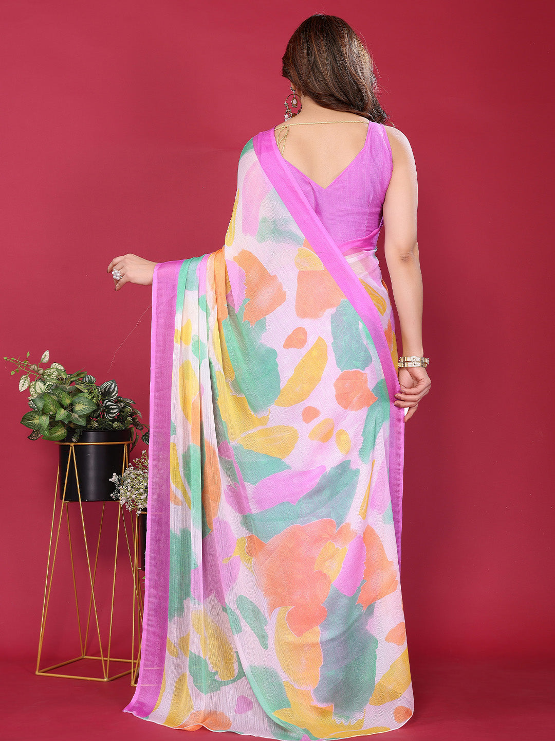 Urban Pallu Printed Pure Chiffon Daily Saree