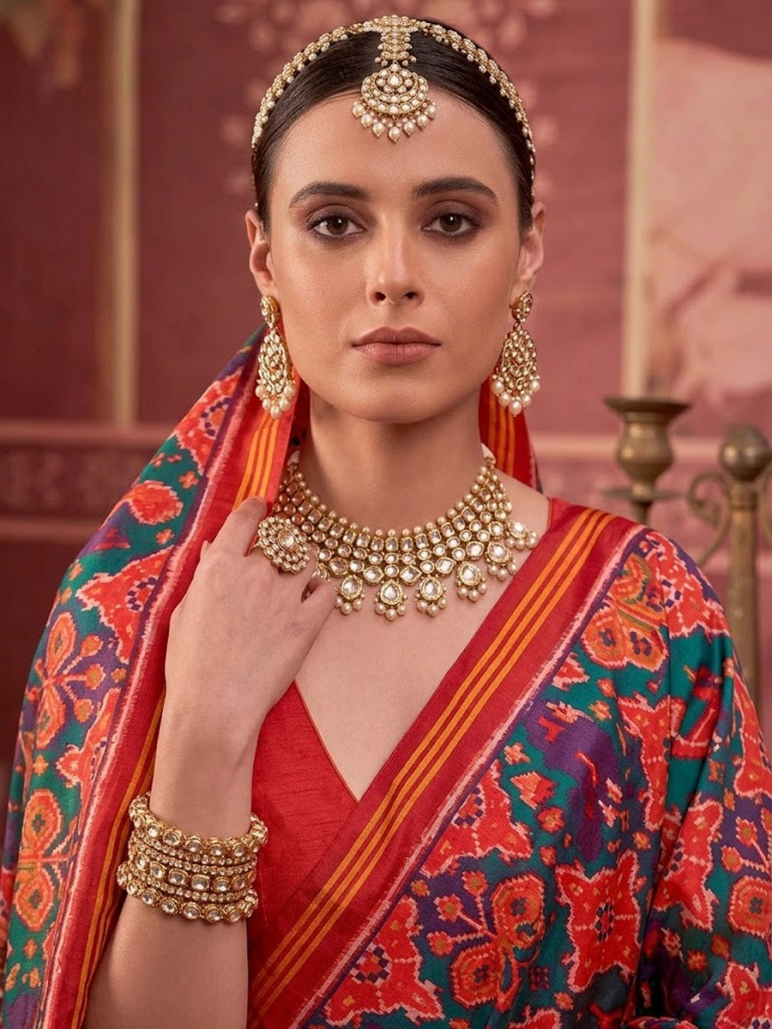 Urban Pallu Printed Satin Work Saree