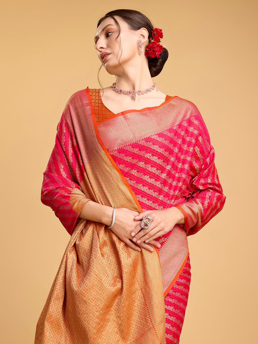 Urban Pallu Woven Design Silk Blend Party Saree