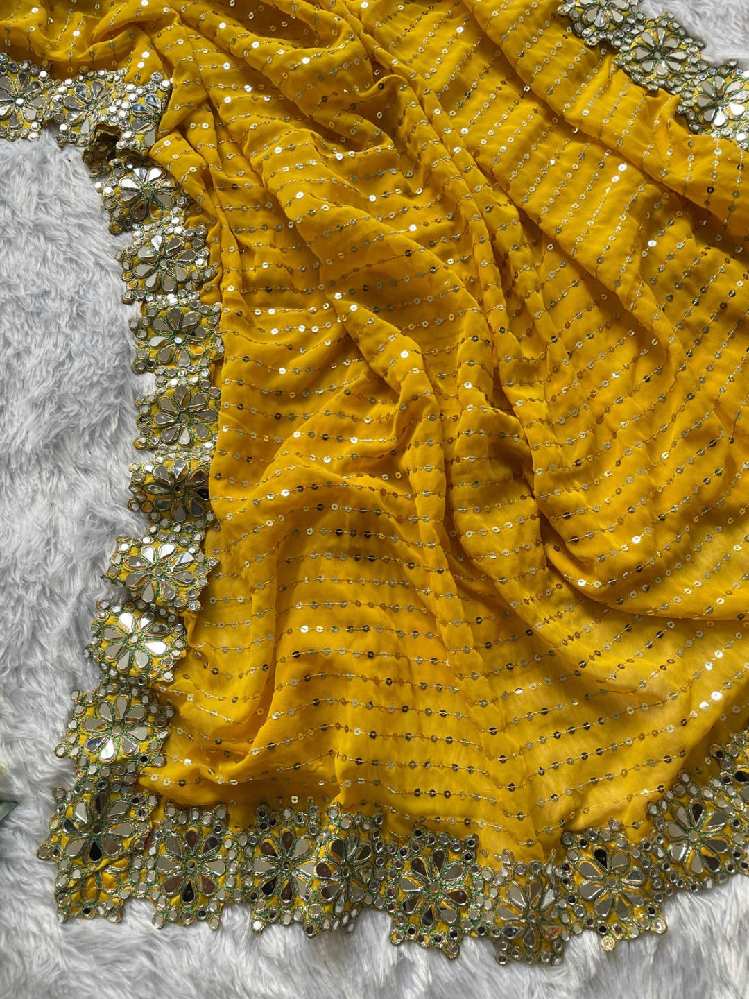 Urban Pallu Embroidered Silk Blend Festive Saree
