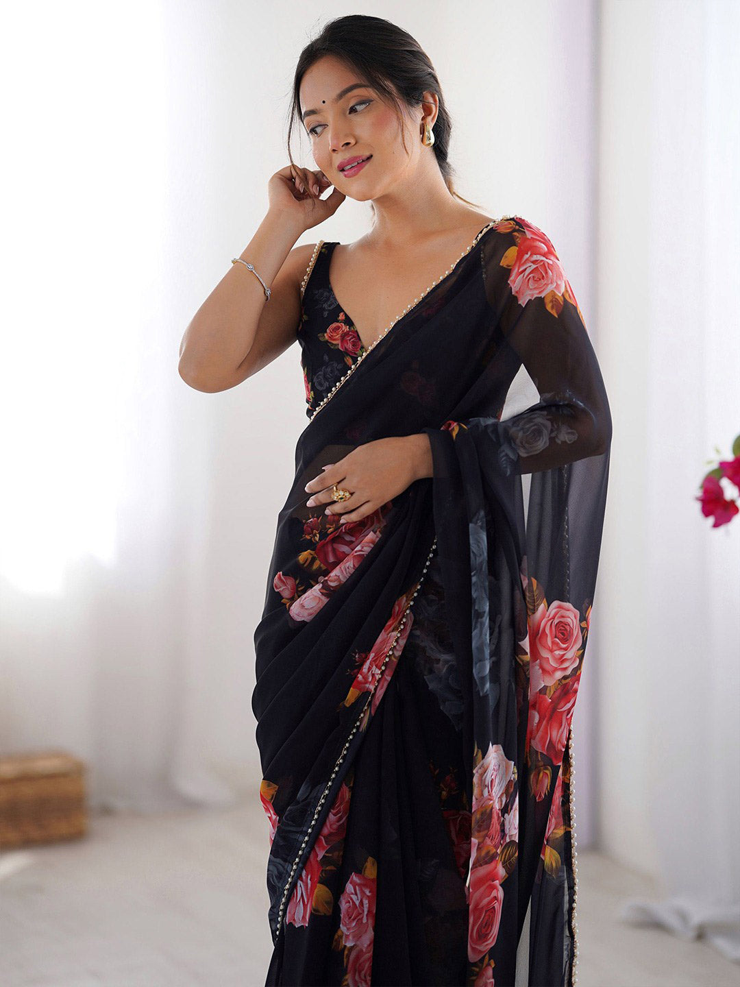 Urban Pallu Printed Pure Chiffon Daily Saree