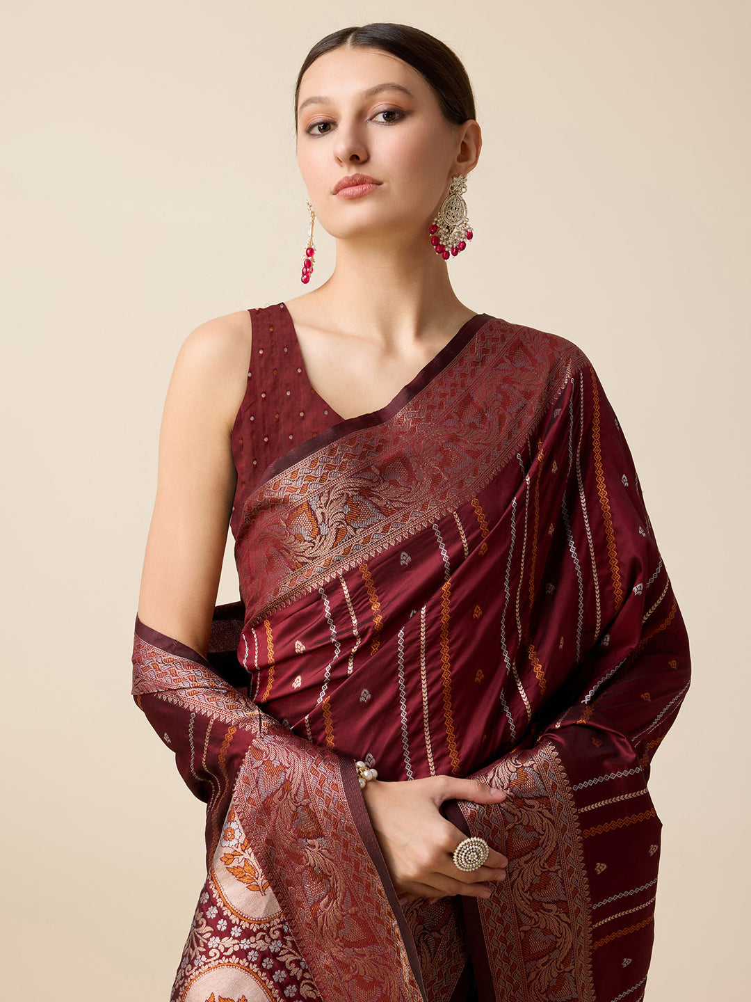 Urban Pallu Woven Design Silk Blend Party Saree
