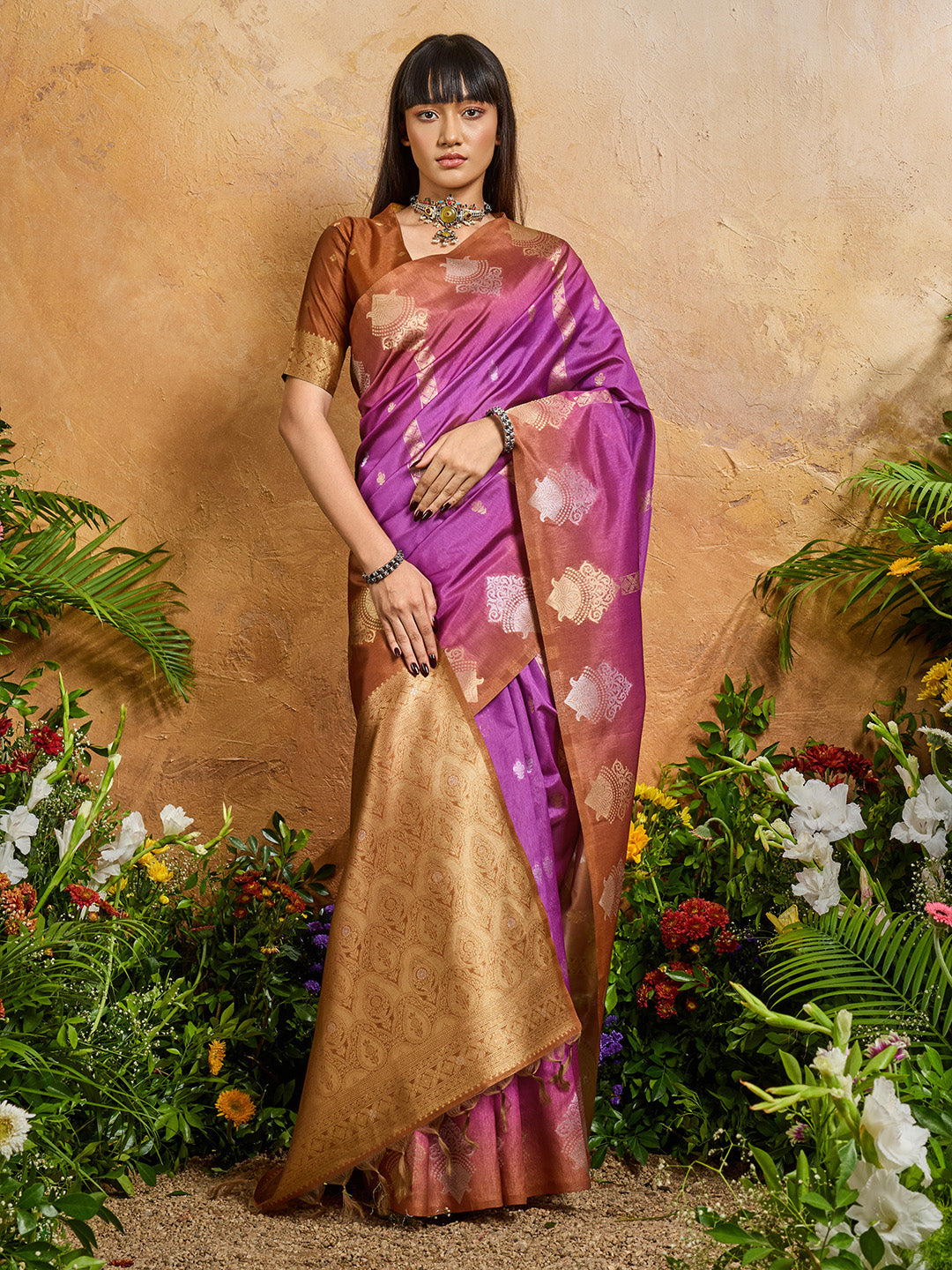 Urban Pallu Printed Silk Cotton Traditional Saree