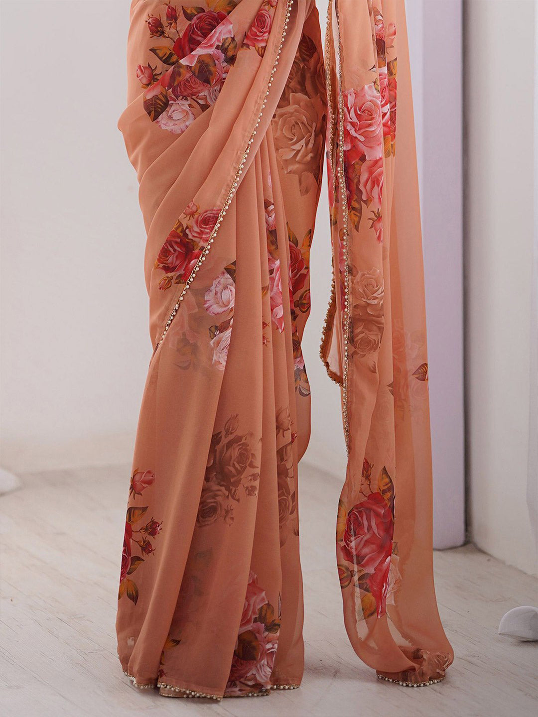 Urban Pallu Printed Pure Chiffon Daily Saree