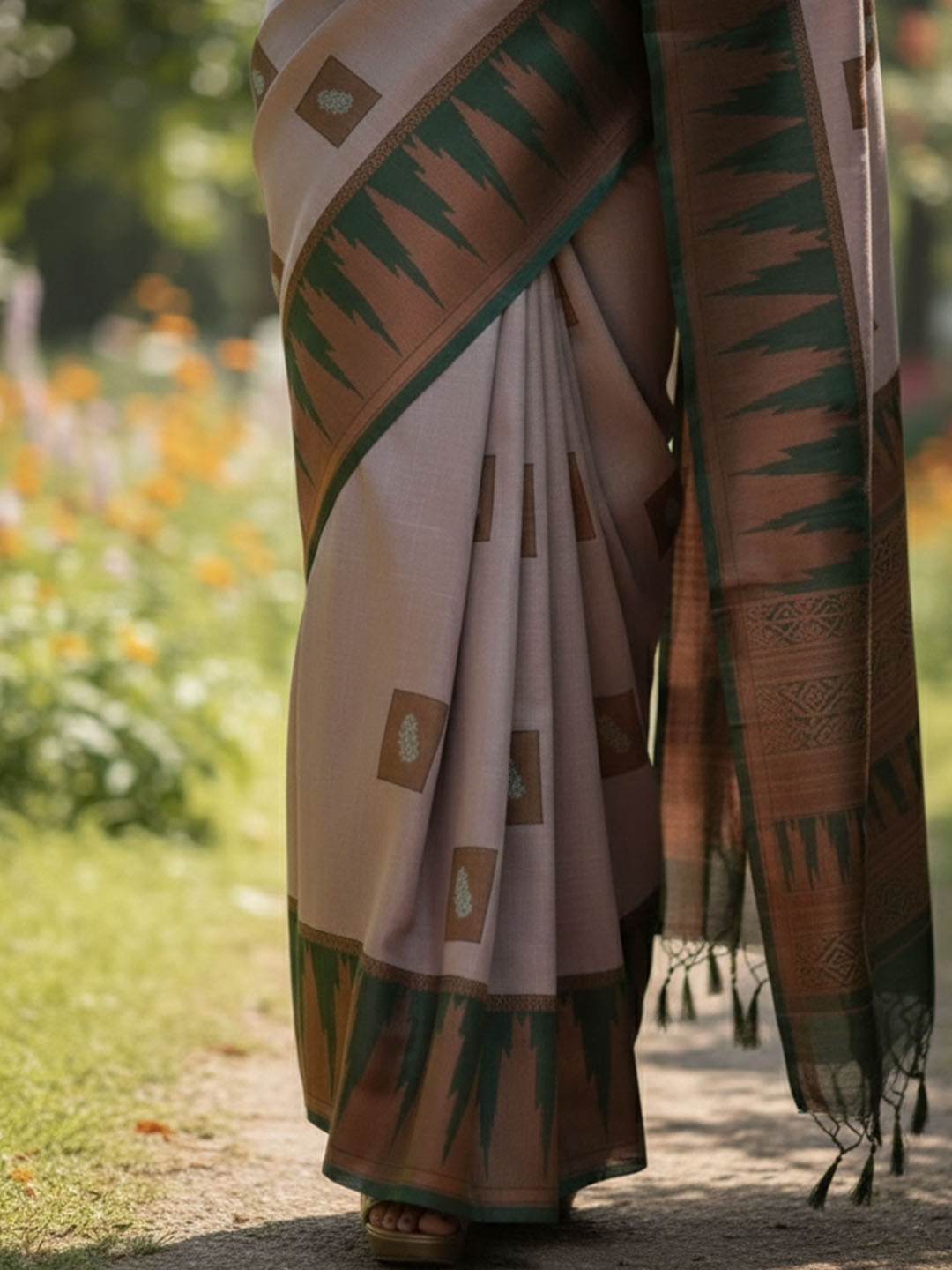 Urban Pallu Woven Design Silk Blend Traditional Saree