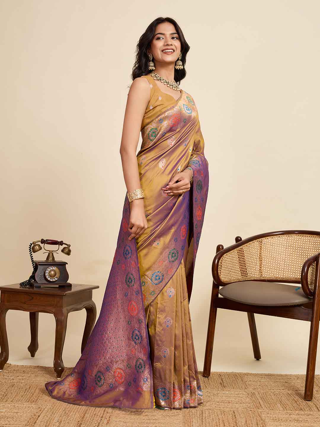 Urban Pallu Woven Design Silk Blend Party Saree
