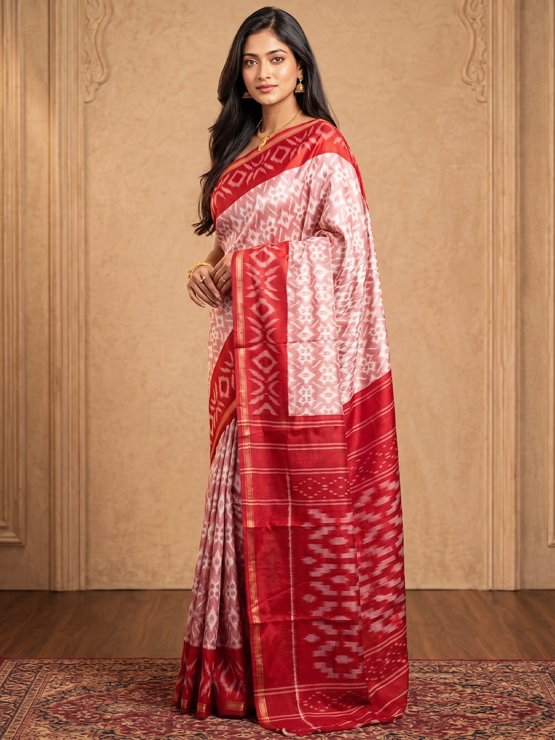 Urban Pallu Printed Silk Blend Festive Saree