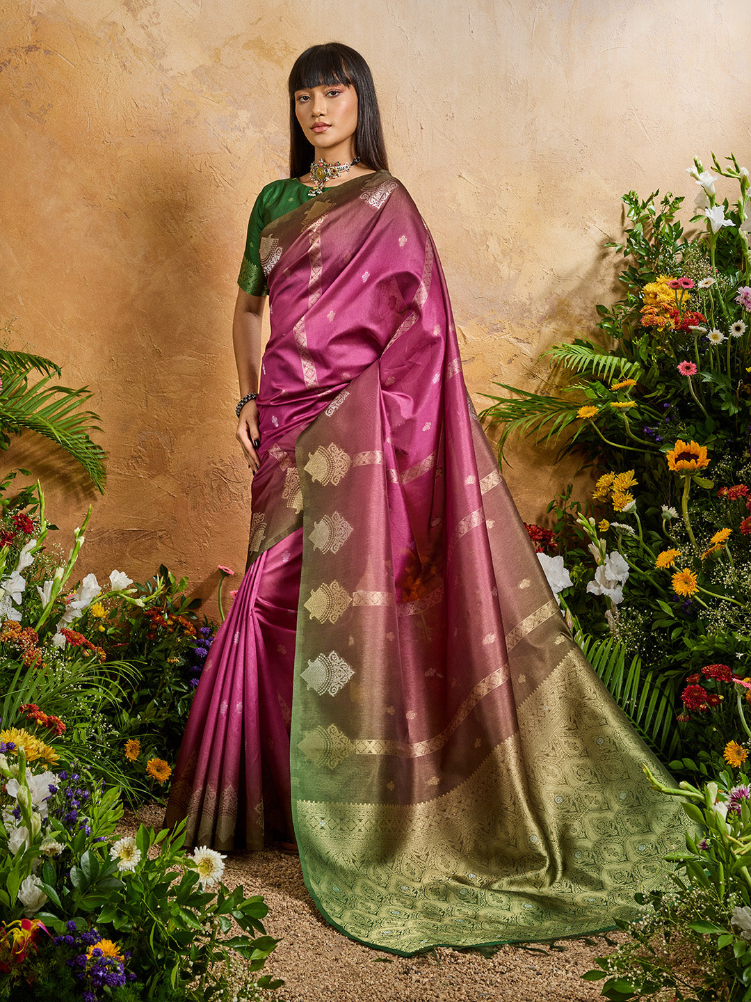 Urban Pallu Printed Silk Cotton Traditional Saree