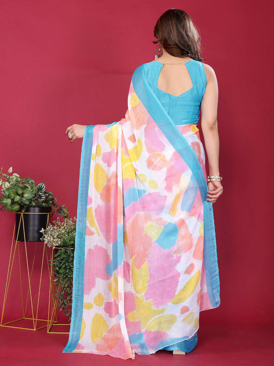 Urban Pallu Printed Pure Chiffon Daily Saree