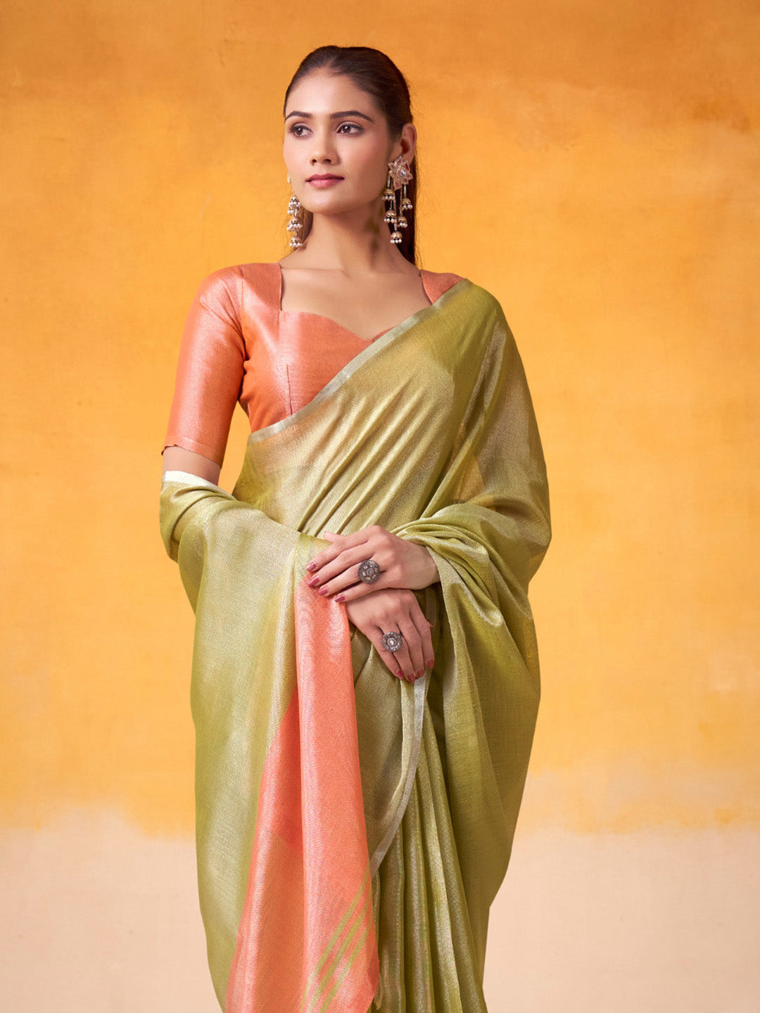 Urban Pallu Woven Design Cotton Blend Daily Saree