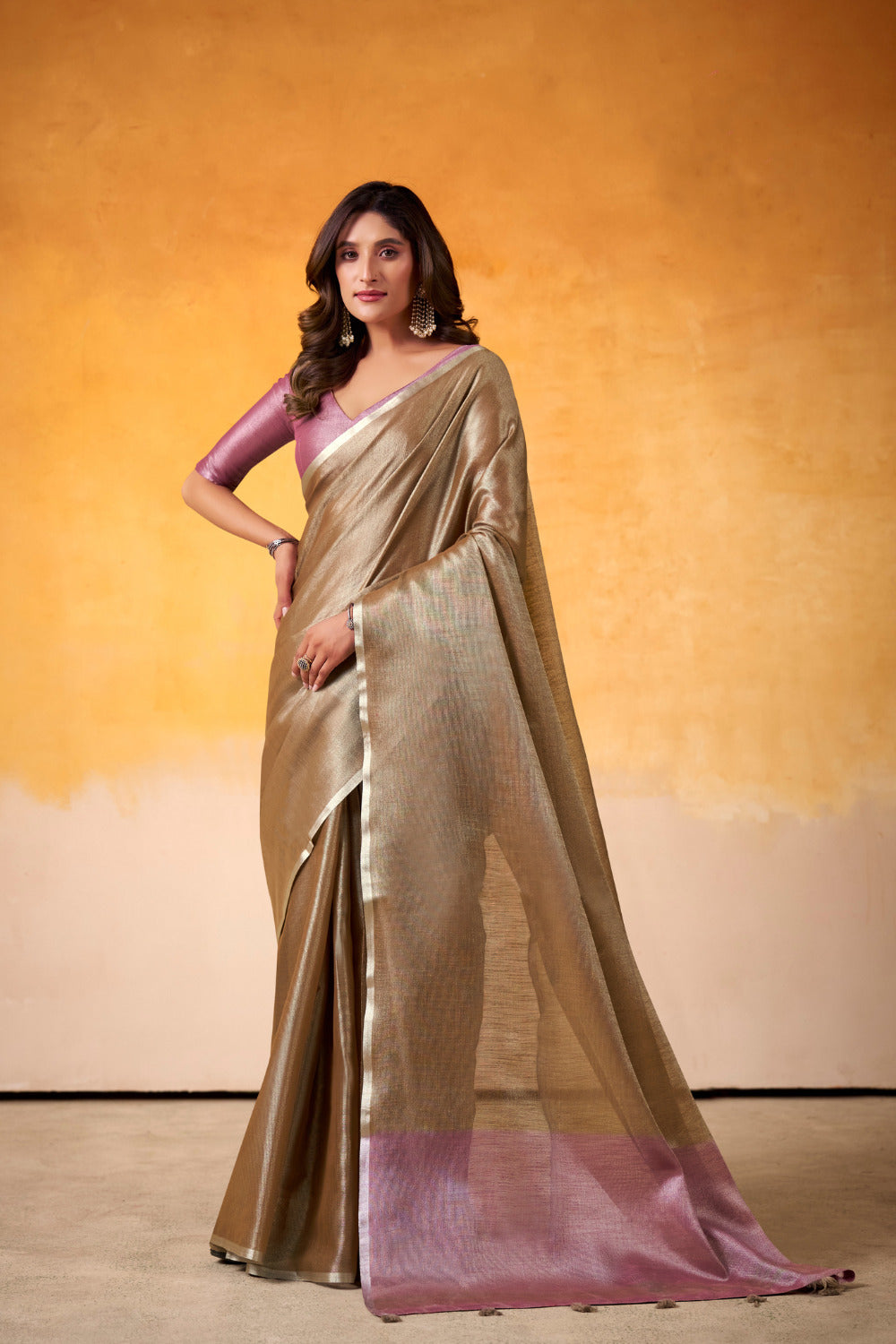 Urban Pallu Woven Design Cotton Blend Daily Saree